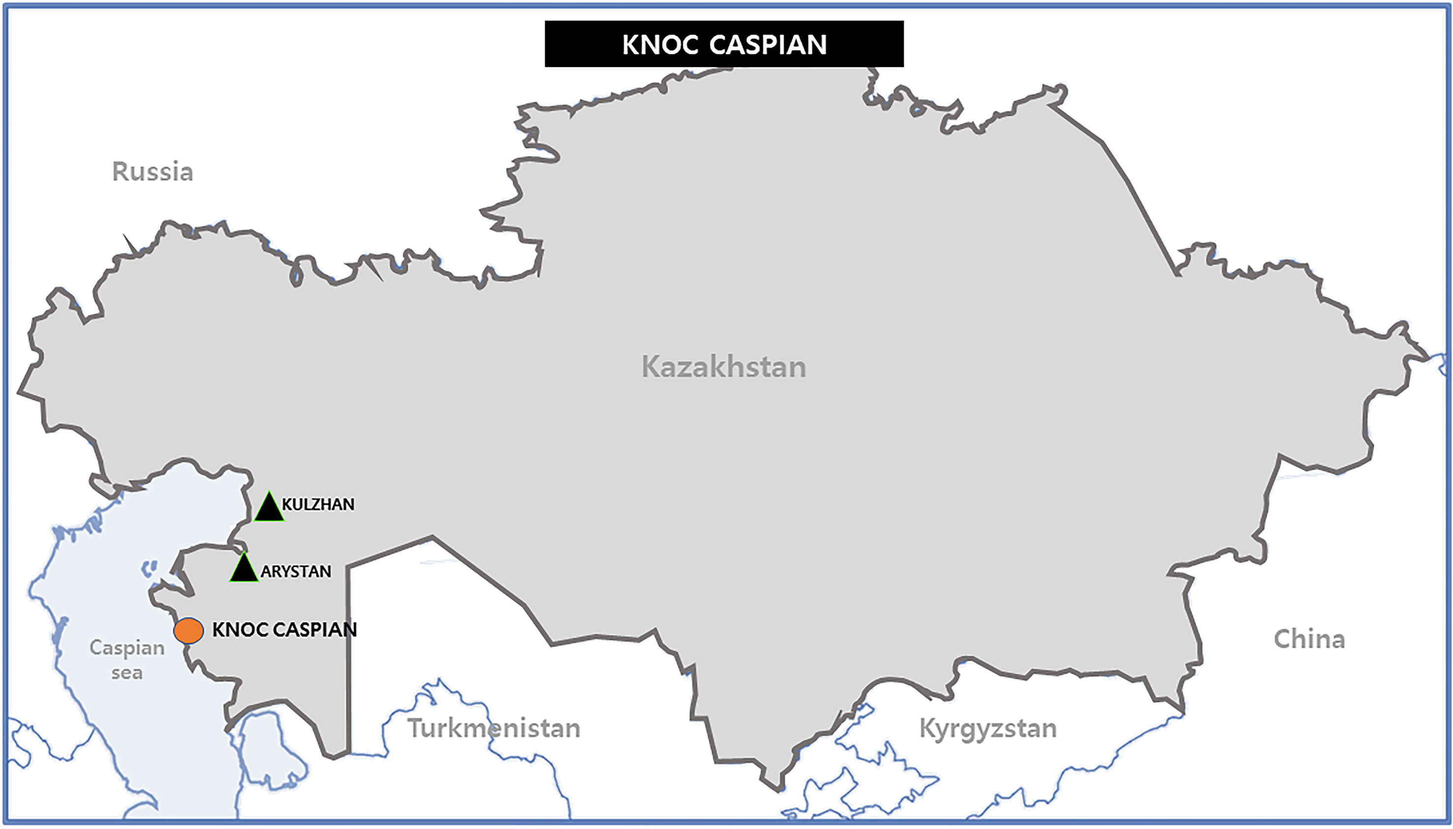 카자흐스탄 KNOC Caspian 광구도
