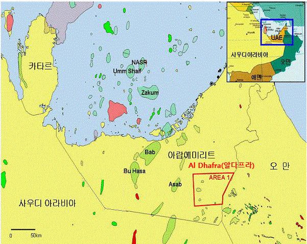 U.A.E 아부다비 Al Dhafra (알다프라) 광구도