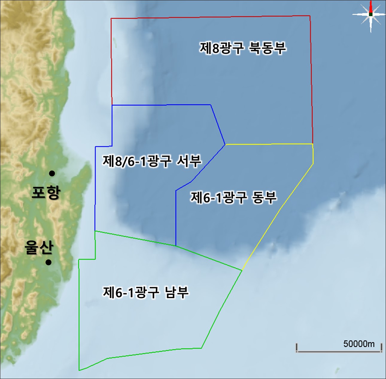 동해심해가스전 사업 약도