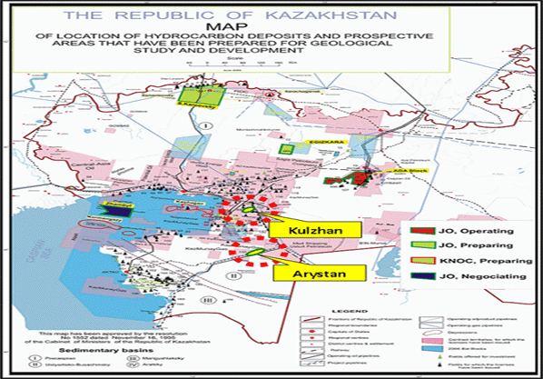 카자흐스탄 KNOC Caspian 광구도